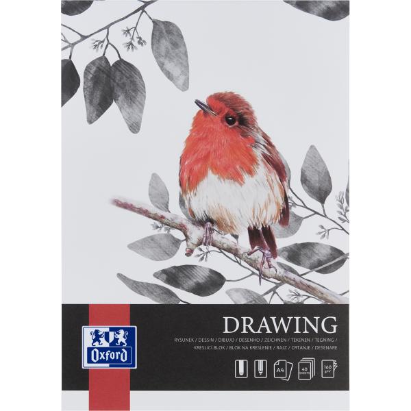 Oxford art zeichnenblock a4 400166107 blanko, 160g 40 blatt - Oxford-400166107-5904017077701