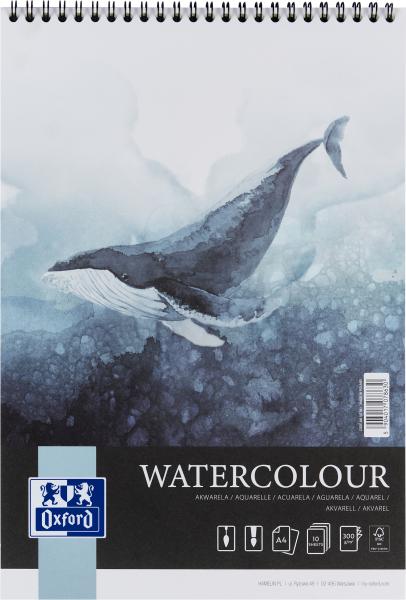 Oxford art aquarellblock a4 400167561 blanko, 300g 10 blatt - Oxford-400167561-5904017078630