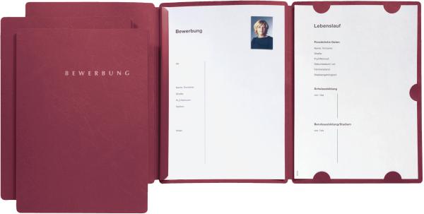 Pagna bewerbungsmappe select 22016-01 rot 3-teilig 3 stück - Pagna-22016-01-4013951010857