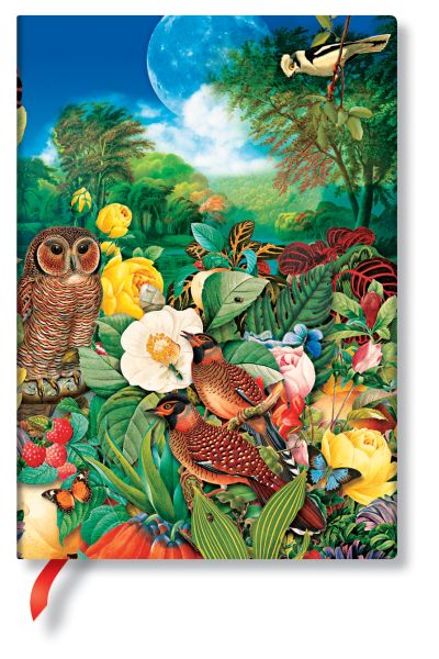 Paperblanks notizbuch garten im mondschein pb5453-5 130×180mm, blanko, 144 s. - Paperblanks-pb5453-5-9781439754535