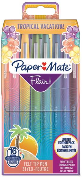 Papermate faserschreiber flair 1mm 2061396 tropical vacation 16 stück - Papermate-2061396-3501179510309