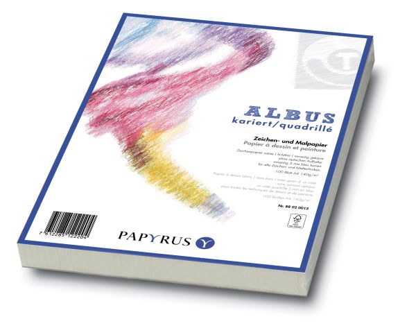 Papyrus zeichenpapier a2 88248958 160g, kariert 5mm 100 blatt - Papyrus-88248958-7612285127131