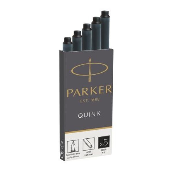 Parker tintenpatrone quink z 44 1950382 schwarz 5 stück - Parker-1950382-3501179503820