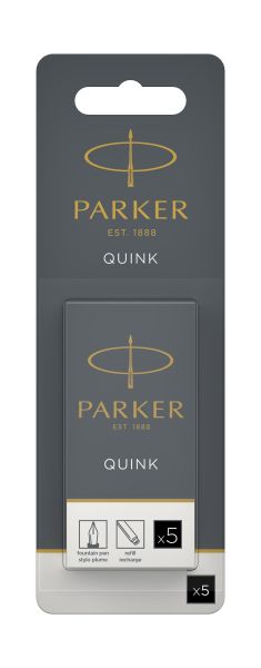 Parker tintenpatrone quink 1950402 schwarz, 5 stück - Parker-1950402-3501179504025
