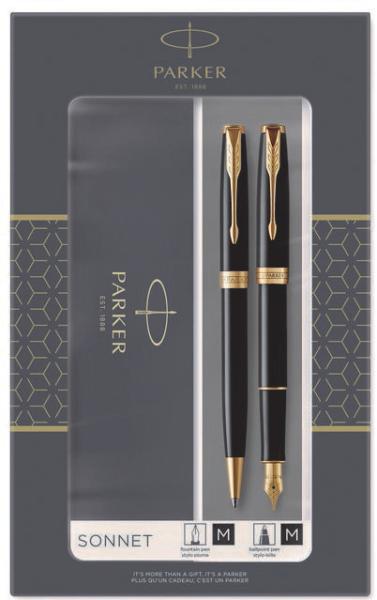 Parker geschenkset 2093371 sonnet black lacquer g.c. - Parker-2093371-3026980933715