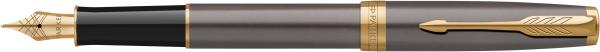 Parker füllfederhalter f 2213680 sonnet grey gt - Parker-2213680-3026982136800