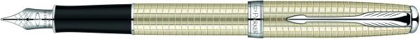Parker füllfederhalter f s0912490 sonnet cisele silver - Parker-s0912490-3501170912492
