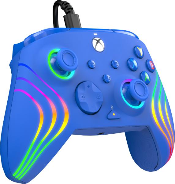 Pdp afterglow wave wired ctrl 049-024-bl xbox seriesx, blue - Pdp-049-024-bl-0708056071783-02.jpg