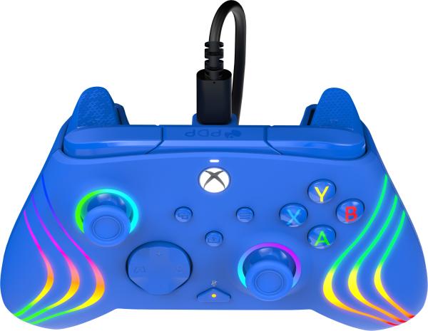 Pdp afterglow wave wired ctrl 049-024-bl xbox seriesx, blue - Pdp-049-024-bl-0708056071783-08.jpg