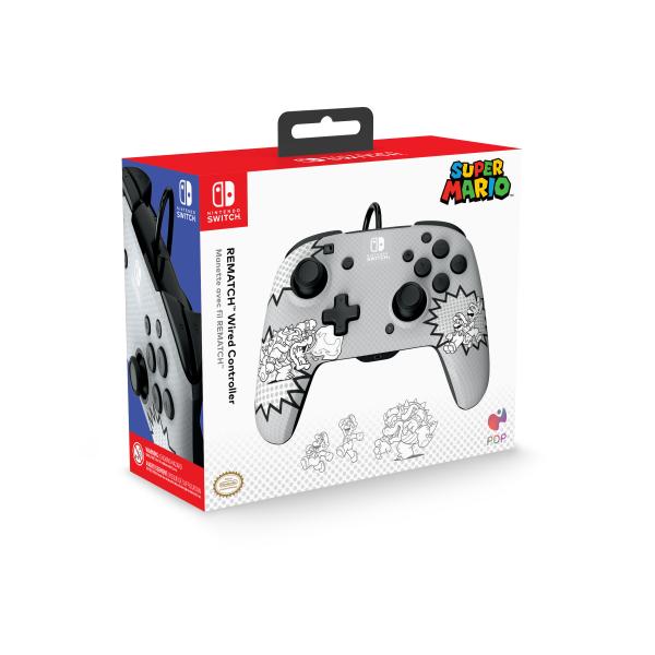 Pdp rematch wired controller 500-134-comic nsw, comic mario - Pdp-500-134-comic-0708056069698-04.jpg