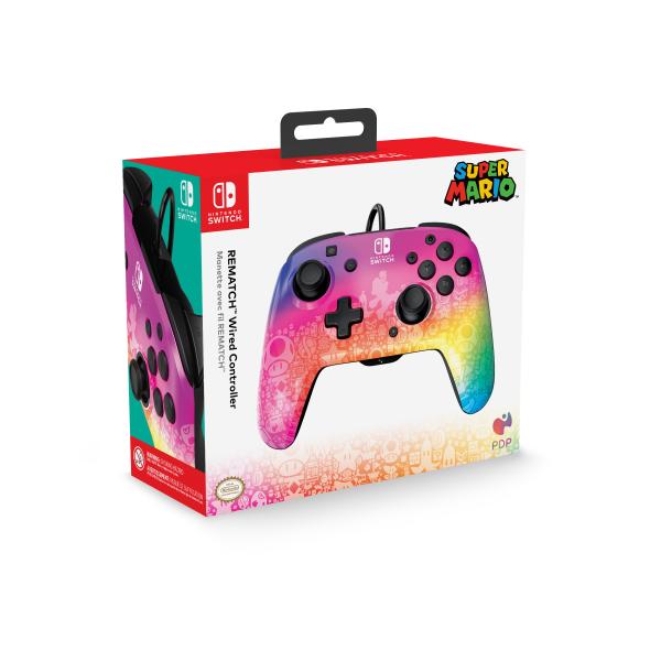 Pdp rematch wired controller 500-134-spctm nsw, star spectrum - Pdp-500-134-spctm-0708056069728-04.jpg