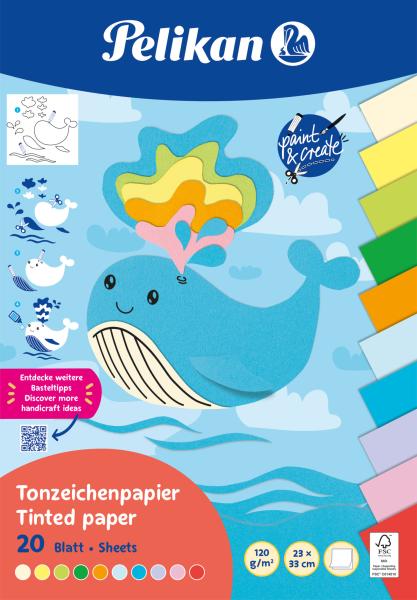 Pelikan tonzeichenpapier 101592 summer 23x33 cm, 120 g/m2 - Pelikan-101592-4012700101594