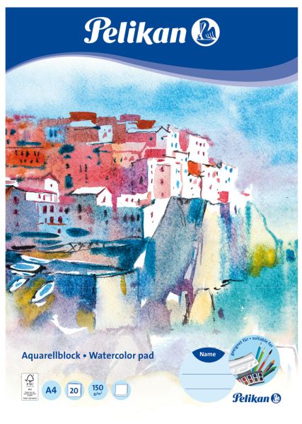 Pelikan aquarell-malblock a4 236812 30x21cm, 20 blatt - Pelikan-236812-4012700236814