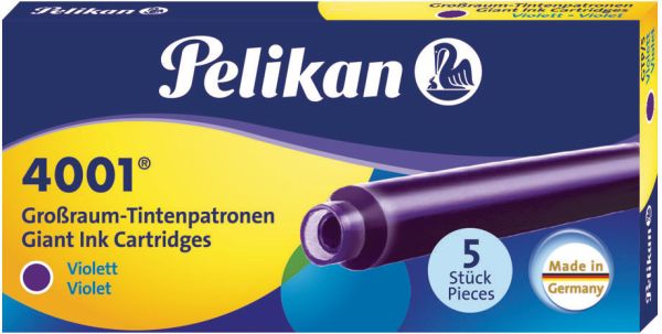 Pelikan tinte 4001 gtp/5 310664 violett 5 stück - Pelikan-310664-4012700310668