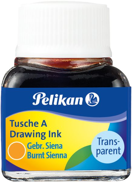 Pelikan tusche a 1 10ml 523/14 siena - Pelikan-523-14-4012700201638