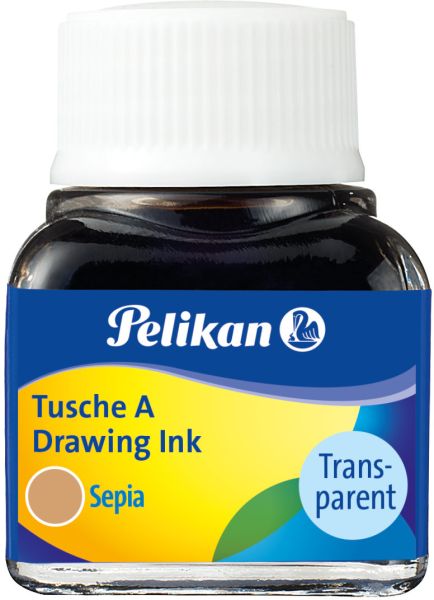 Pelikan tusche 10ml 523/15 sepia - Pelikan-523-15-4012700201645