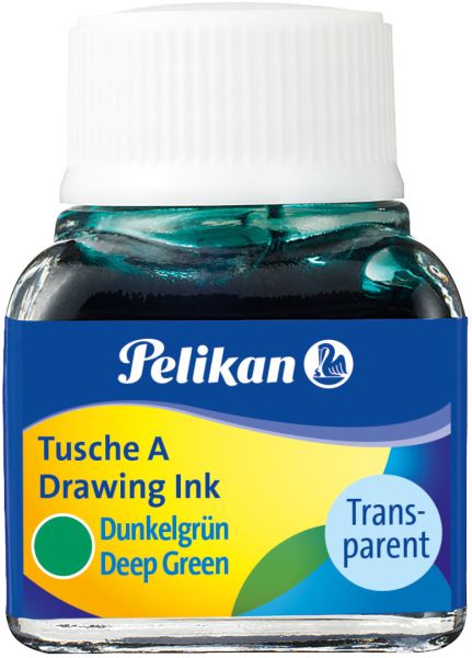 Pelikan tusche 10ml 523/7 grün - Pelikan-523-7-4012700201560