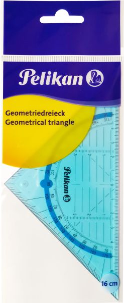 Pelikan geodreieck 16cm 700504 transparent blau - Pelikan-700504-4012700137463