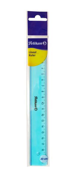 Pelikan massstab 20cm 7137448 transparent-bläulich, blister - Pelikan-7137448-4012700137449