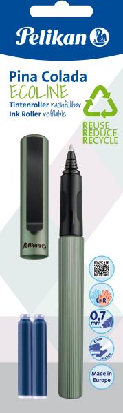 Pelikan tintenroller pina colada 0.7mm 7191150 eco-line, olive - Pelikan-7191150-7640106191153