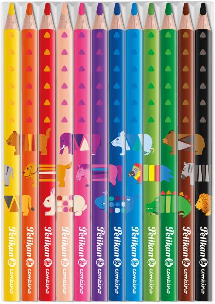 Pelikan buntstifte combino 811194 12 farben tier-motive - Pelikan-811194-4012700811196-02.jpg