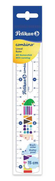 Pelikan lineal combino 15cm 811224 weiss tier-motive - Pelikan-811224-4012700811226