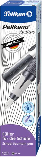Pelikan füllhalter structure m 824507 grau, rechtshänder - Pelikan-824507-4012700824509