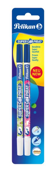 Pelikan tintenlöscher super pirat f 850f/2/b 2 stück, blister - Pelikan-850f-2-b-4012700921741