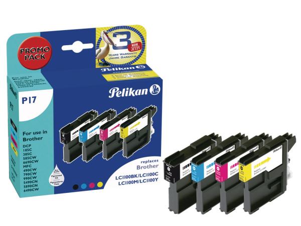 Pelikan valuepack p17 bkcmy lc-1100valpe zu brother mfc-490c 13/8ml - Pelikan-lc-1100valpe-4018474107862