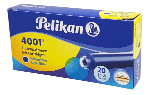 Pelikan tintenpatrone tp/20 blau 20 stück - Pelikan-tp-20-4012700155023