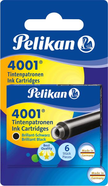 Pelikan tintenpatrone tp/6/2/b schwarz 12 stück, blister - Pelikan-tp-6-2-b-4012700330802