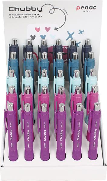 Penac kugelschreiber chubby bp0410-30d45 display 30 stück - Penac-bp0410-30d45-4251784701645