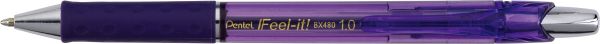 Pentel kugelschreiber feel-it 1mm bx480-v violett - Pentel-bx480-v-0884851028747