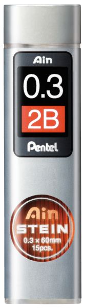 Pentel minen ainstein 2b c273-2bo 0,3mm 15 stück - Pentel-c273-2bo-4902506269102