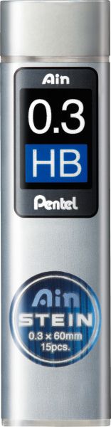 Pentel bleistiftmine ainstein 0.3mm c273-hbo schwarz/15 stück hb - Pentel-c273-hbo-4902506269126
