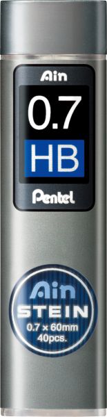 Pentel bleistiftmine ainstein 0.7mm c277-hbo schwarz/40 stück hb - Pentel-c277-hbo-4902506269355