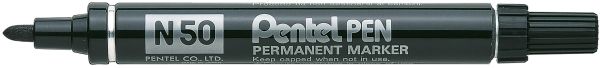 Pentel permanent marker 4,3mm n50-a schwarz - Pentel-n50-a-3474370750013