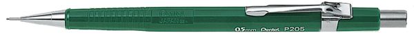 Pentel druckbleistift sharp 0,5mm p205-d grün mit radiergummi - Pentel-p205-d-3474372205047