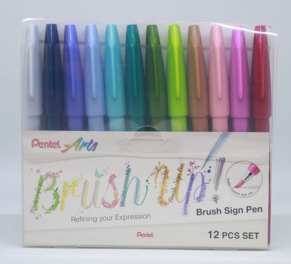 Pentel brush sign pen ses15c-12p1 12 farben, etui - Pentel-ses15c-12p1-7610924170111