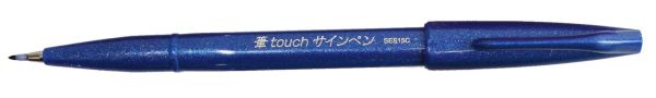 Pentel brush sign pen ses15c-c blau - Pentel-ses15c-c-4902506287076
