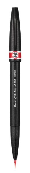 Pentel brush sign pen artist sesf30c-bx rot - Pentel-sesf30c-bx-0884851035684