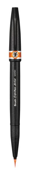 Pentel brush sign pen artist sesf30c-fx orange - Pentel-sesf30c-fx-0884851035721