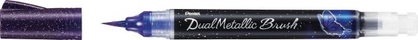 Pentel brushpen dual metallic xgfh-dv violett - Pentel-xgfh-dv-0884851056634