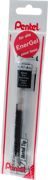 Pentel mine energel bl77 ylr7-2ax schwarz, 2 stück - Pentel-ylr7-2ax-7610924100217