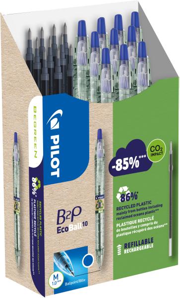 Pilot begreen b2p ecoball greenpack 140.035.99 10+10 refills blau - Pilot-14003599-3131910586579