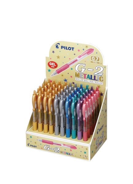 Pilot gelroller display g-2 blg27m60d 60 stück g-2 metallic - Pilot-blg27m60d-4902505466724