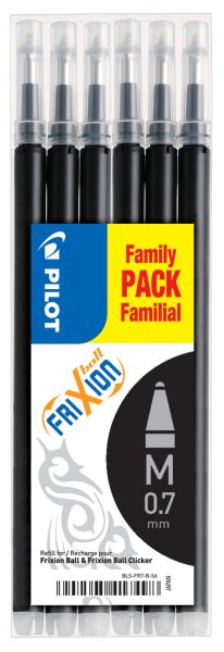 Pilot refill frixion refill bls-fr7-b-s6 schwarz 6 stück - Pilot-bls-fr7-b-s6-4902505525612