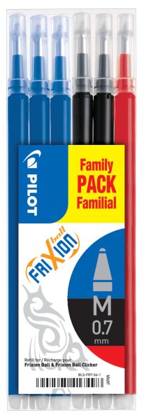 Pilot refill frixion refill bls-fr7-s6-1 3x blau, 2x schwarz 1x rot - Pilot-bls-fr7-s6-1-4902505525636