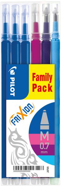 Pilot frixion refill -minen 0,7mm blsfr7s63 6 stück - Pilot-blsfr7s63-4902505525650