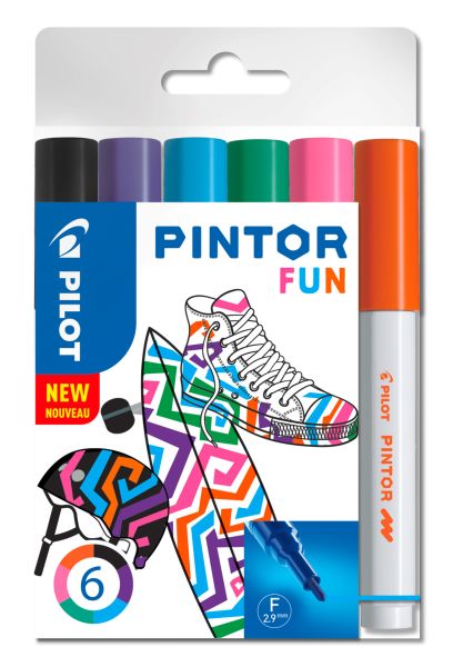 Pilot marker set pintor creative ef s6/0537465 6 farben - Pilot-s6-0537465-3131910537465